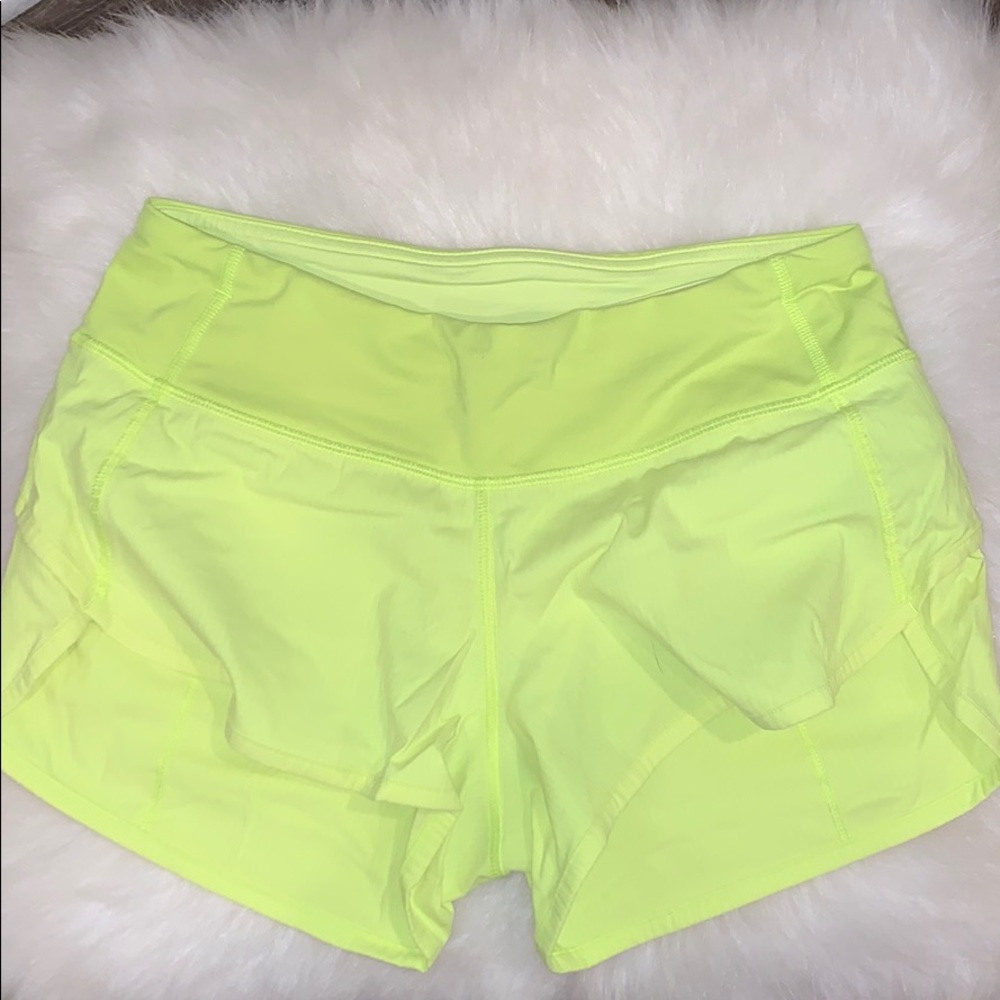 Lululemon yellow shorts